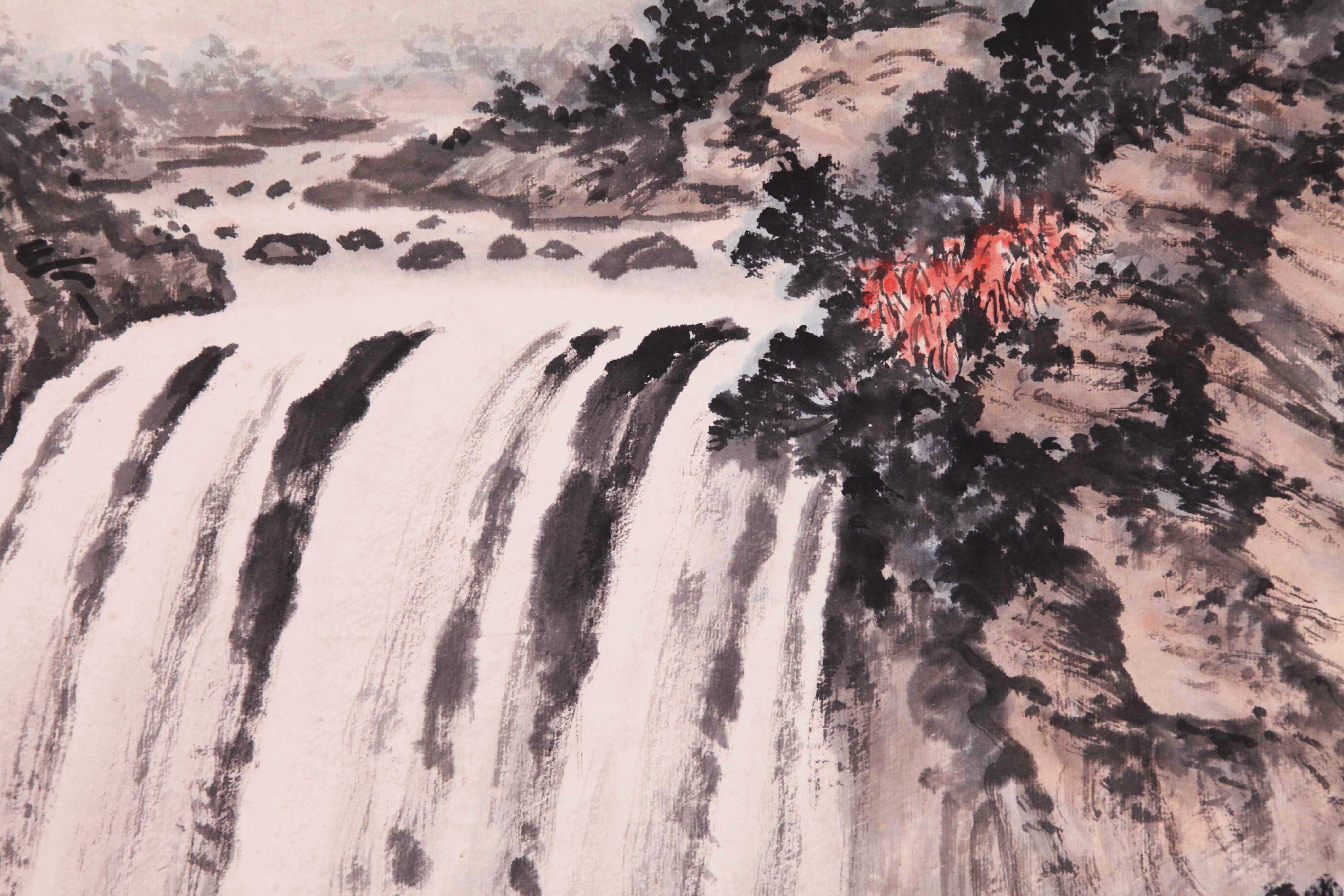 黄君璧 《飞瀑雷鸣》