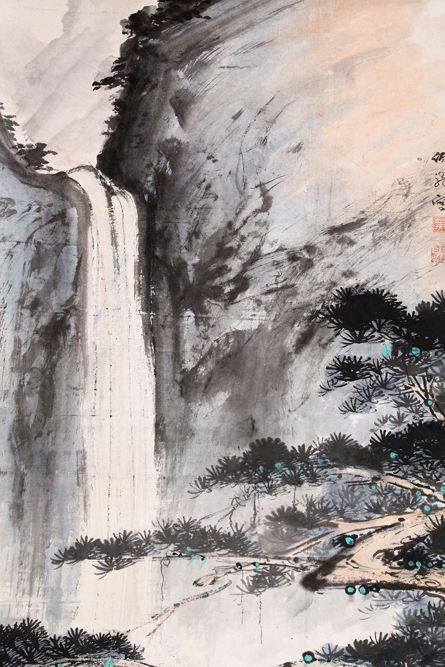 黑伯龙《飞瀑图》