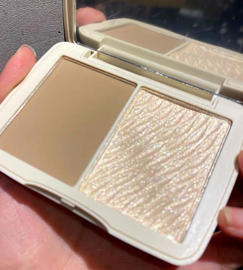 novo双色修容粉饼立体阴影高光腮红修容盘鼻影修容v脸侧影学生款