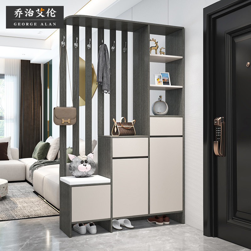 入户玄关柜鞋柜一体简约现代客厅屏风隔断柜进门轻奢风创意间厅柜