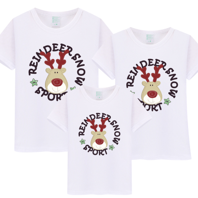 圣诞鹿一家三口亲子装母女装夏2019新款男女童9t恤短袖中大童半袖在类目 童装/婴儿装/亲子装, T恤中 - 来自Buy2taobao.com提供专业的淘宝代购服务
