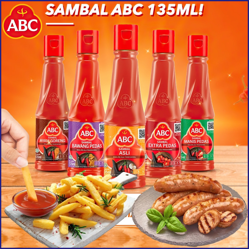 印尼进口 abc辣椒酱 蒜味辣椒酱 原味加辣 ABC sambal asli 135g