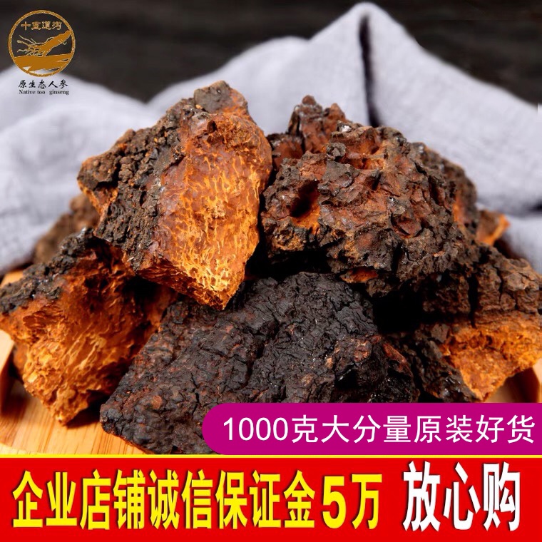 非俄罗斯进口桦树茸500g 桦树泪树菇 野生白桦茸桦褐孔菌西伯利亚