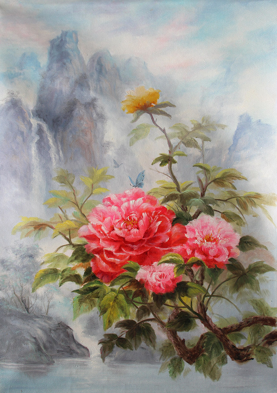 张明辉《花开富贵》巨幅 海艺创国际