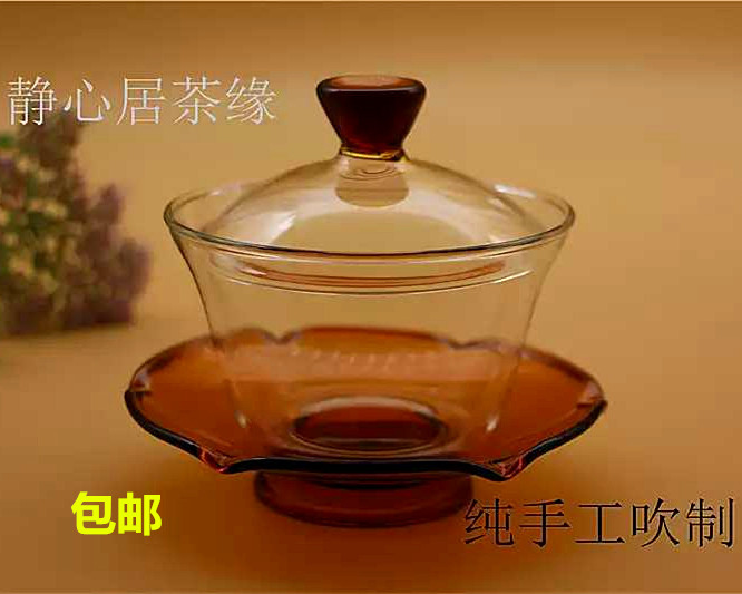 三才盖碗台湾禾器纯手工耐热加厚大号玻璃茶杯功夫茶碗茶具包邮!在类目 餐饮具, 茶具, 盖碗中 - 来自Buy2taobao.com提供专业的淘宝代购服务