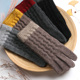 秋冬季新款触摸屏触控羊毛线学生针织简约100%纯羊绒手套保暖女士