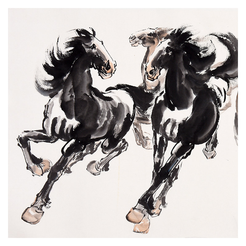 闻朝《八骏雄风》八尺奔马图