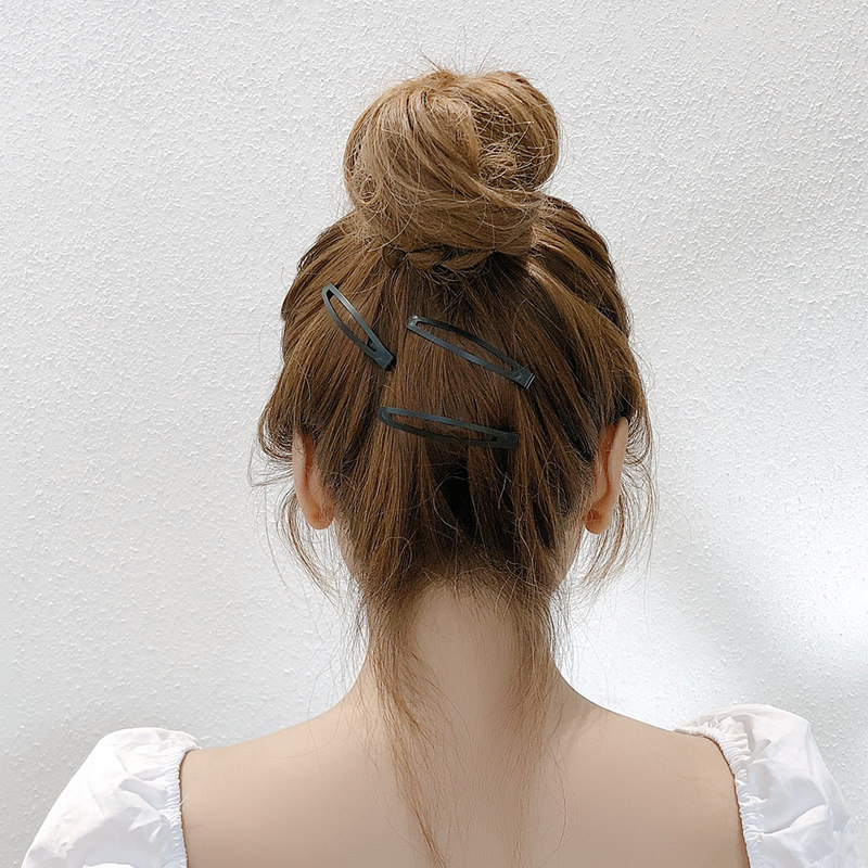 发夹成人丸子头