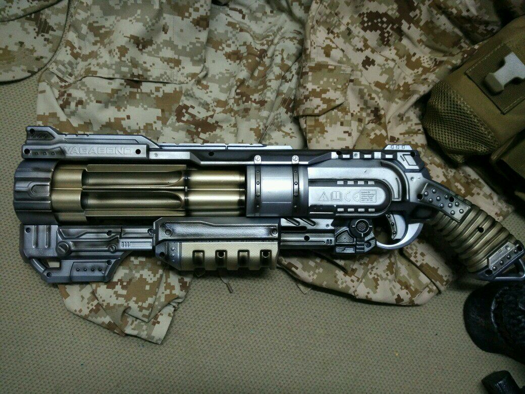 nerf 涂装 蒸汽朋克做旧电影道具家居装饰软弹枪3456流浪者科幻