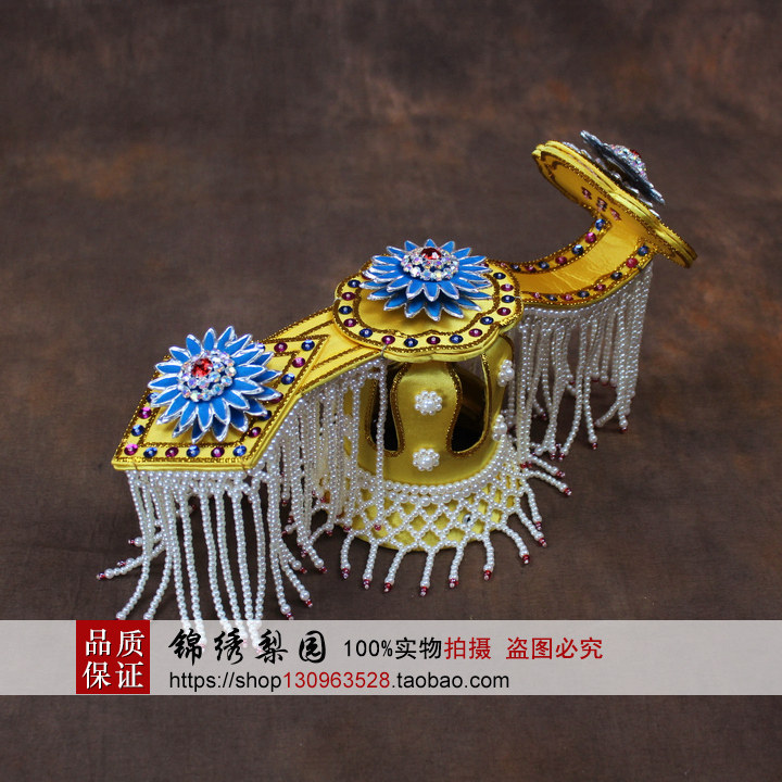 京剧霸王别姬如意冠戏曲虞姬如意冠娘娘头冠盔帽戏剧水钻如意冠帽