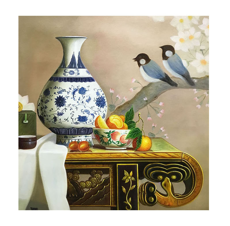 临摹 辛旺《静物》布面油画