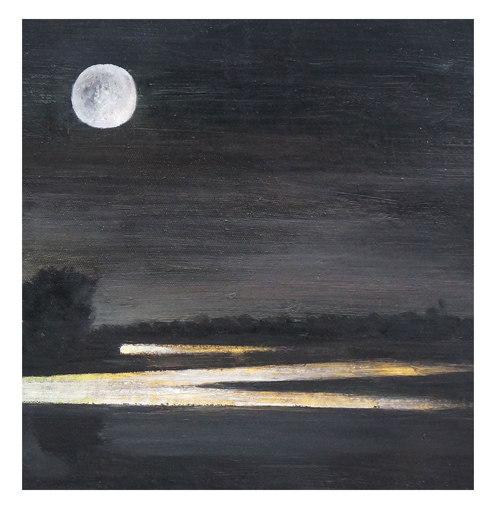 《安静月夜》余燕 布面油画