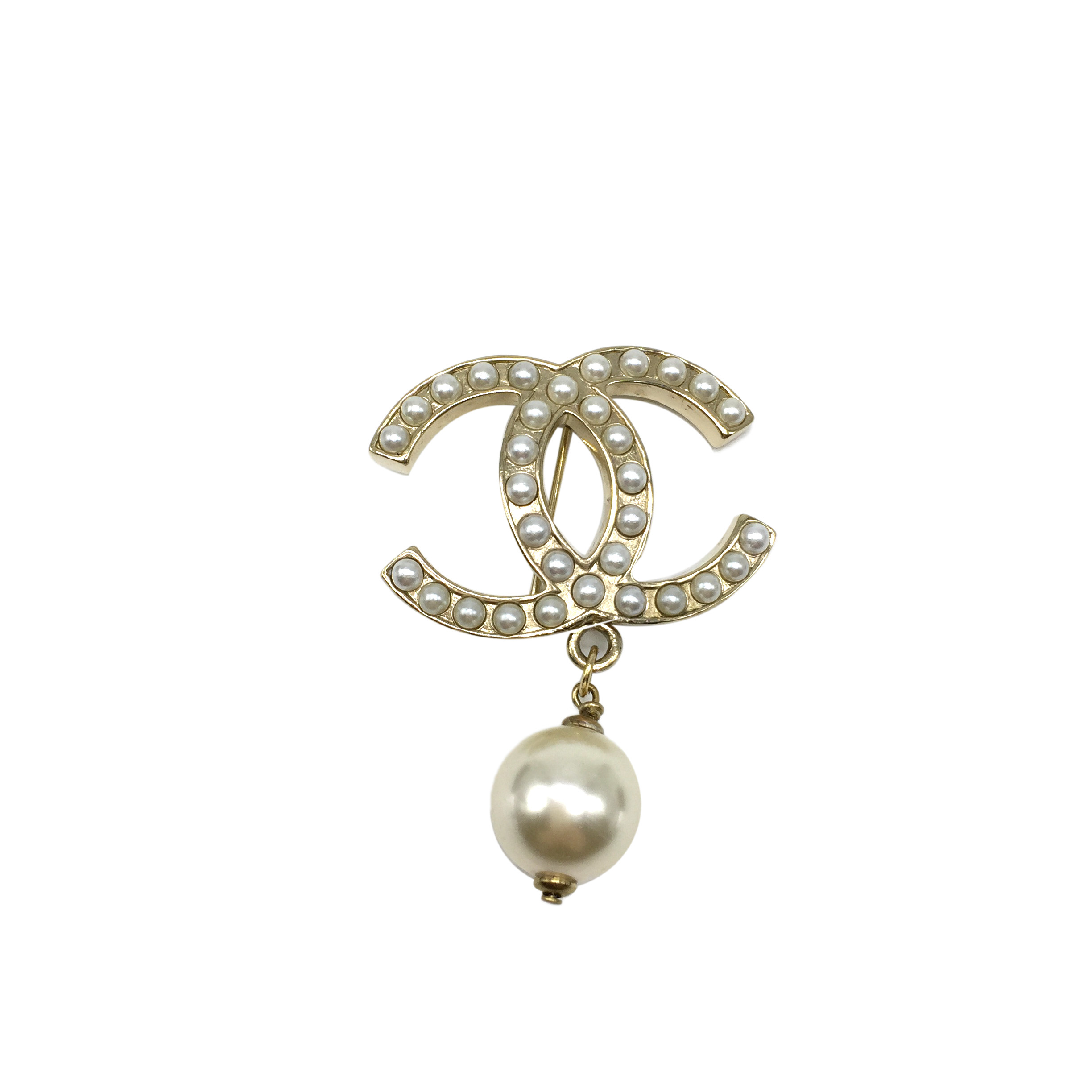 [9.9新]香奈儿chanel女士胸针镀金