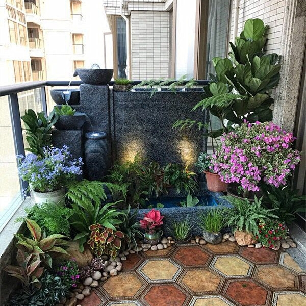 省5元 创意鱼缸水景招财开业送礼 风水轮水车假山流水乔迁礼品喷泉