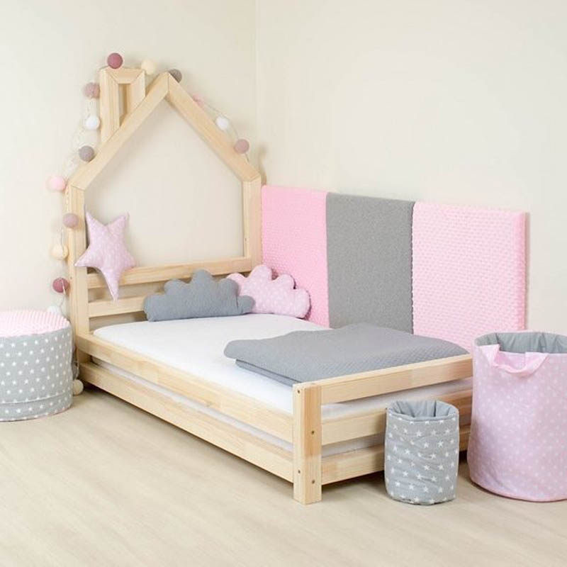 定制ins欧式儿童床婴儿床拼接大床可移动带护栏护边实木小孩床