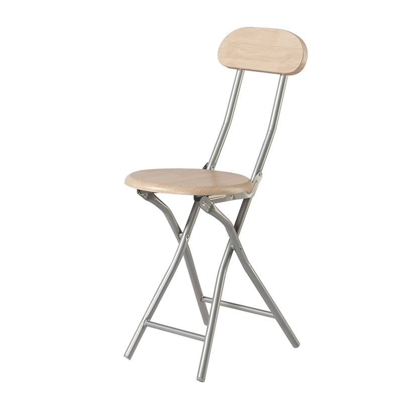好事达家居折叠餐椅现代简约6593便携木面钢构休闲轻便靠背椅凳子
