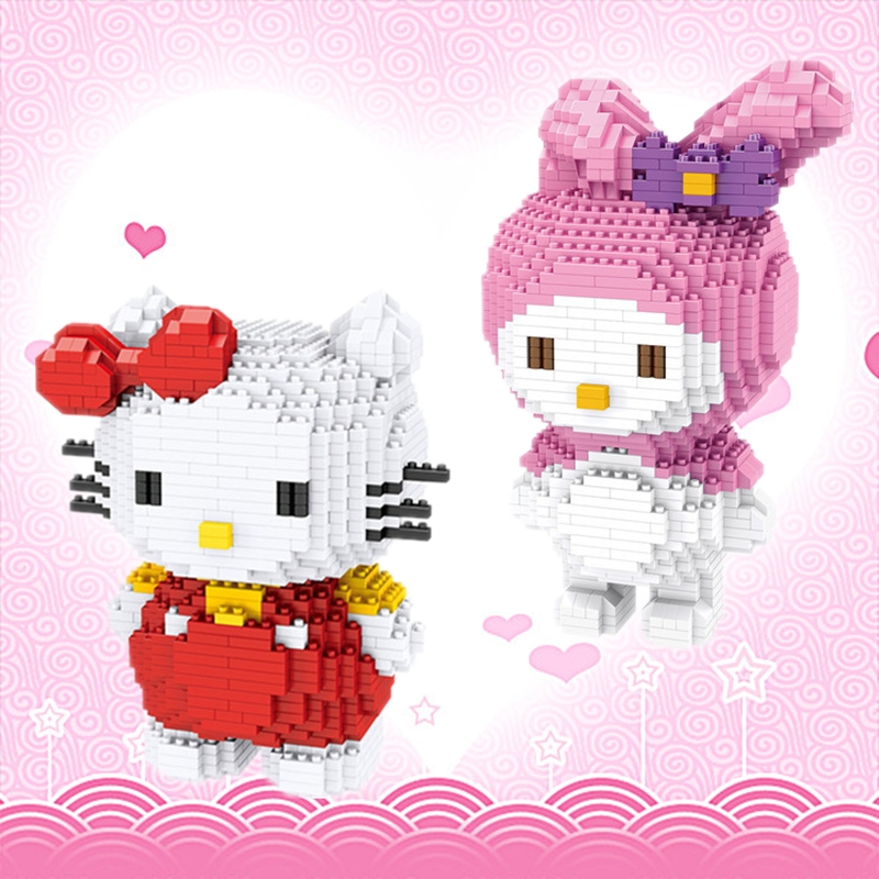 特价hellokitty积木_钻石小颗粒微积木益智diy拼装拼插