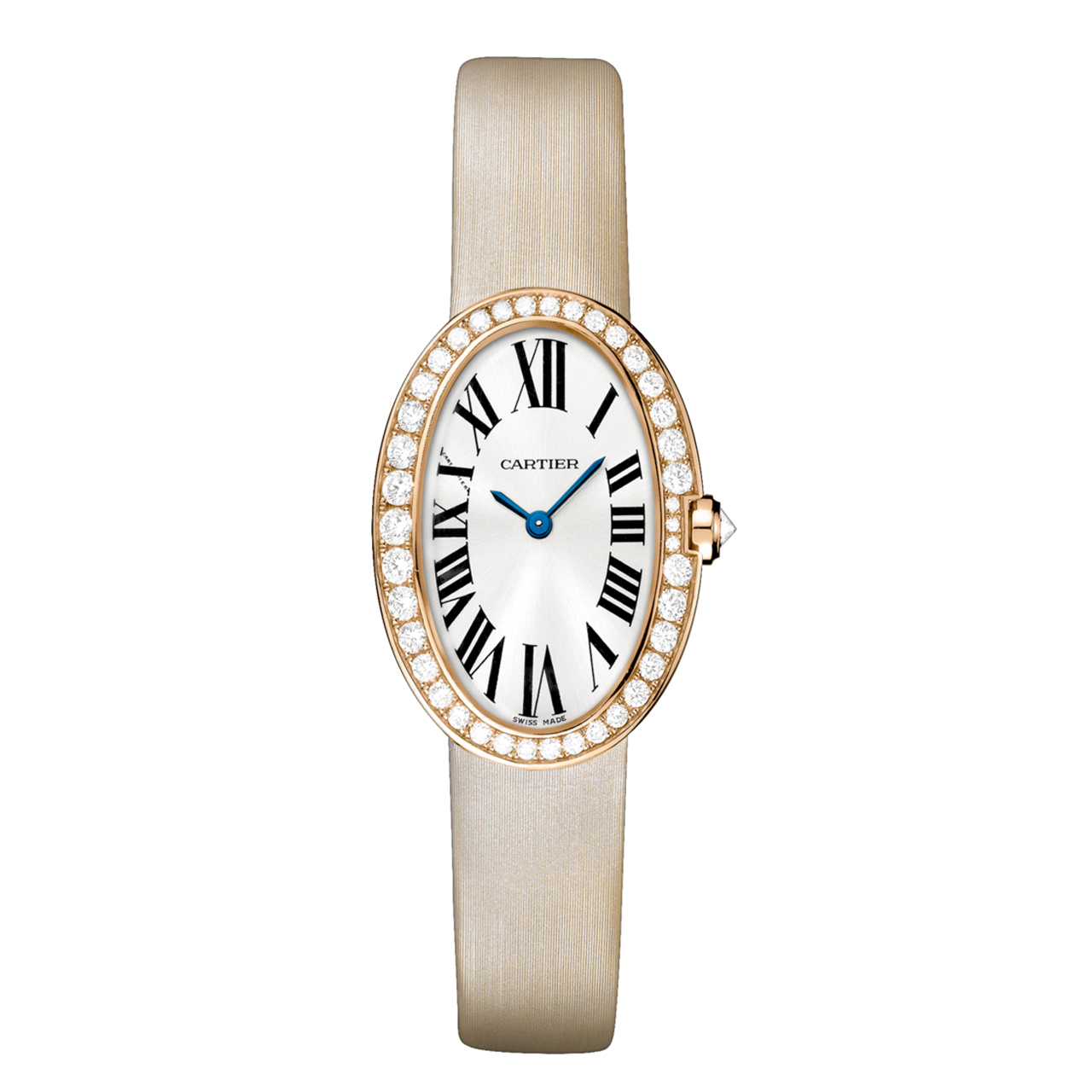 [9.8新]卡地亚/cartier石英女表浴缸系列黄金镶钻