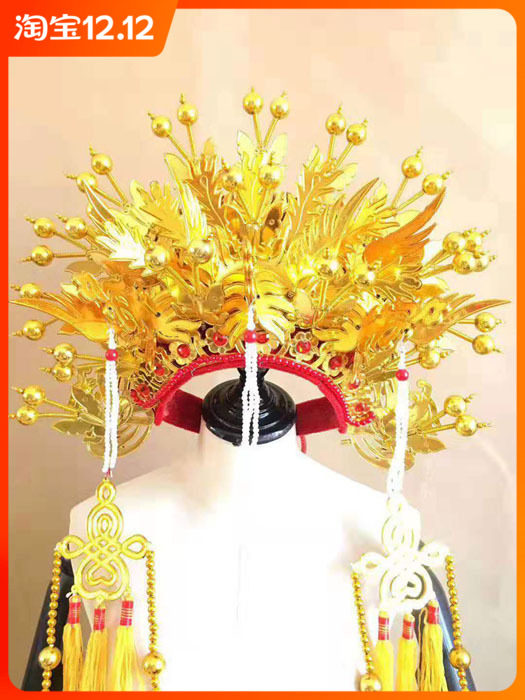 佛像帽子菩萨王母娘娘头饰泰山奶奶凤冠霞帔九凤冠凤凰冠佛教用品