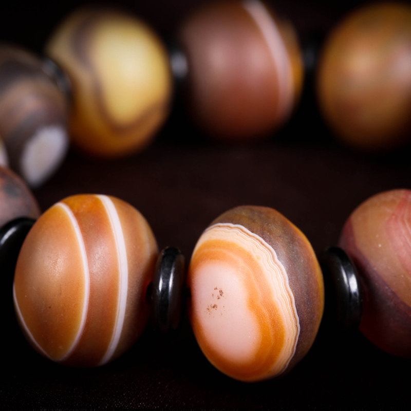 佛教七宝 玛瑙手串 素雅古朴 佛法加持 - 拍卖