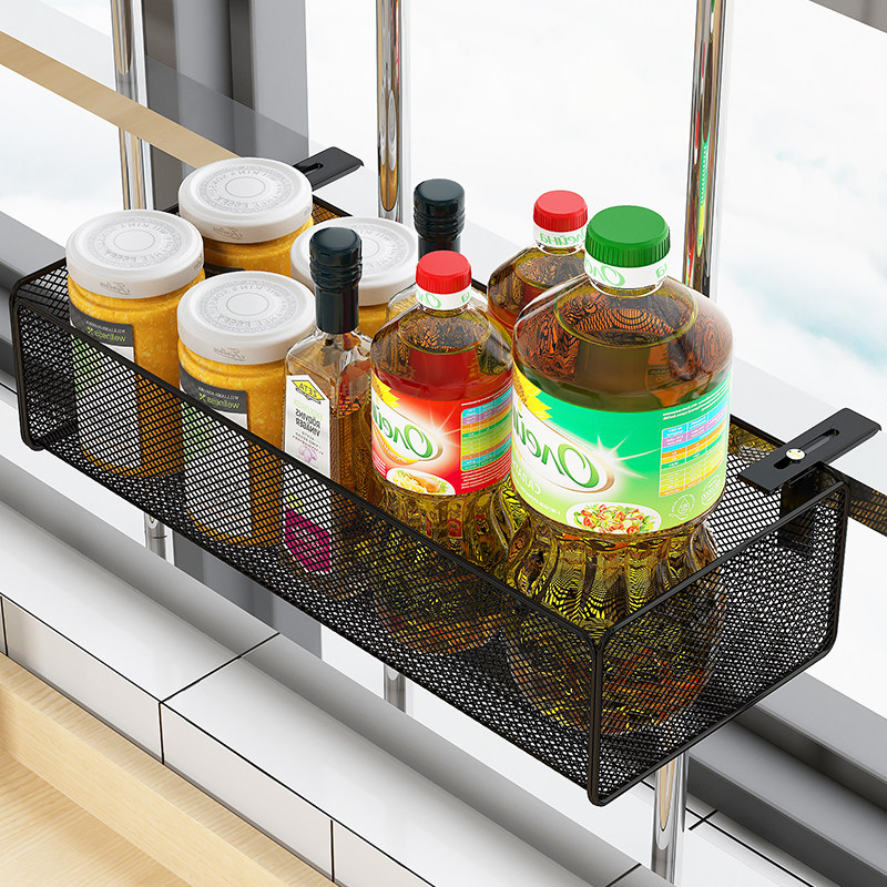 厨房窗沿置物架挂篮窗台悬挂式收纳窗外筐免打孔调料各种神器挂钩