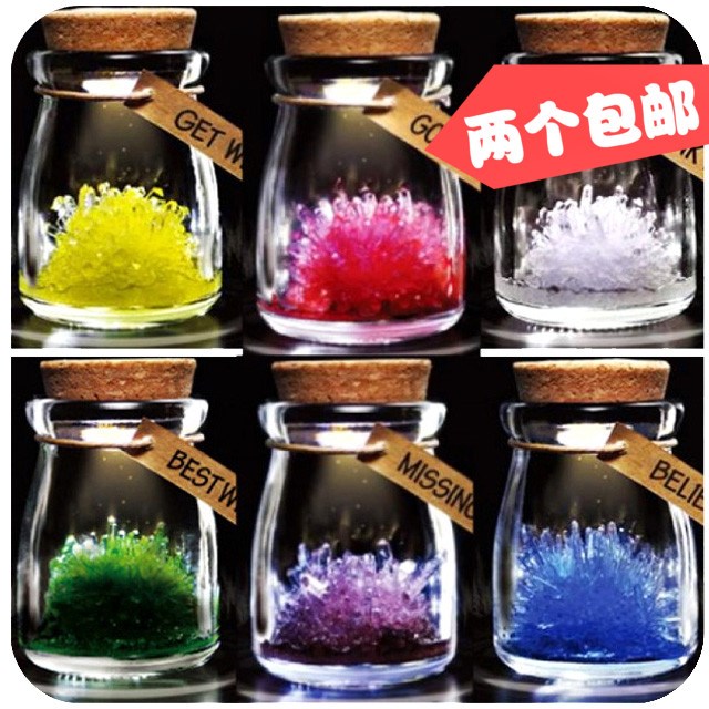 创意礼品新奇礼物diy自种水晶许愿精灵种植许愿瓶发光晶灵幸运瓶在类目 家居饰品, 创意饰品, 幸运星/瓶中 - 来自Buy2taobao.com提供专业的淘宝代购服务