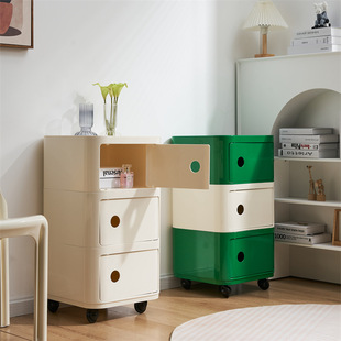 北欧创意床头柜摆件高颜值客厅沙发旁卧室家用抽屉式多层储物柜子