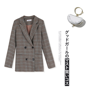 Plaid casual suit