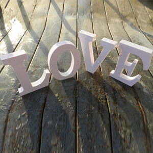 love手拿字母婚纱影楼拍照道具pvc立体英文墙贴摆件日期创意名牌