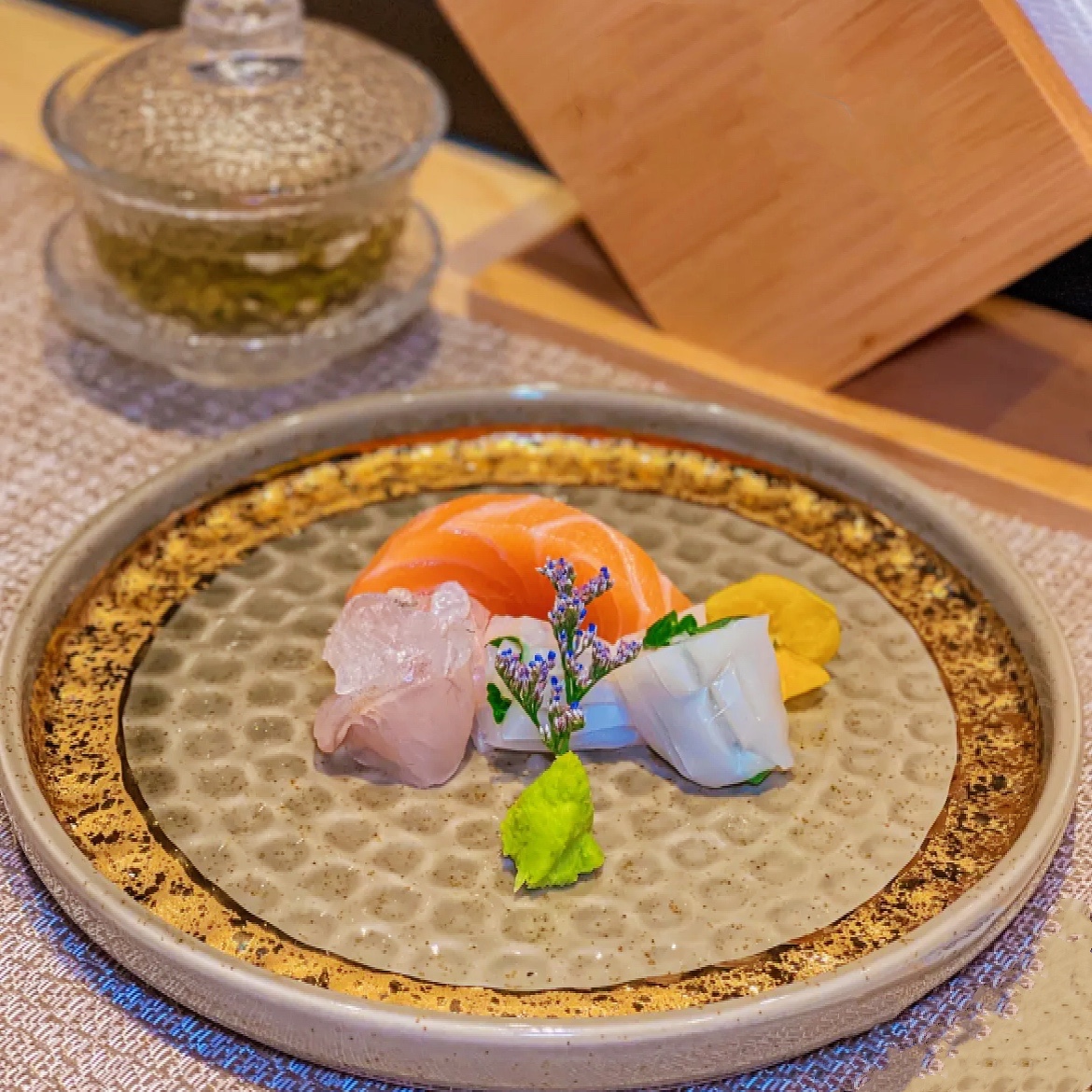 日本怀石会席板前料理陶瓷餐具圆形寿司刺身拼盘小吃前菜碟多用盘