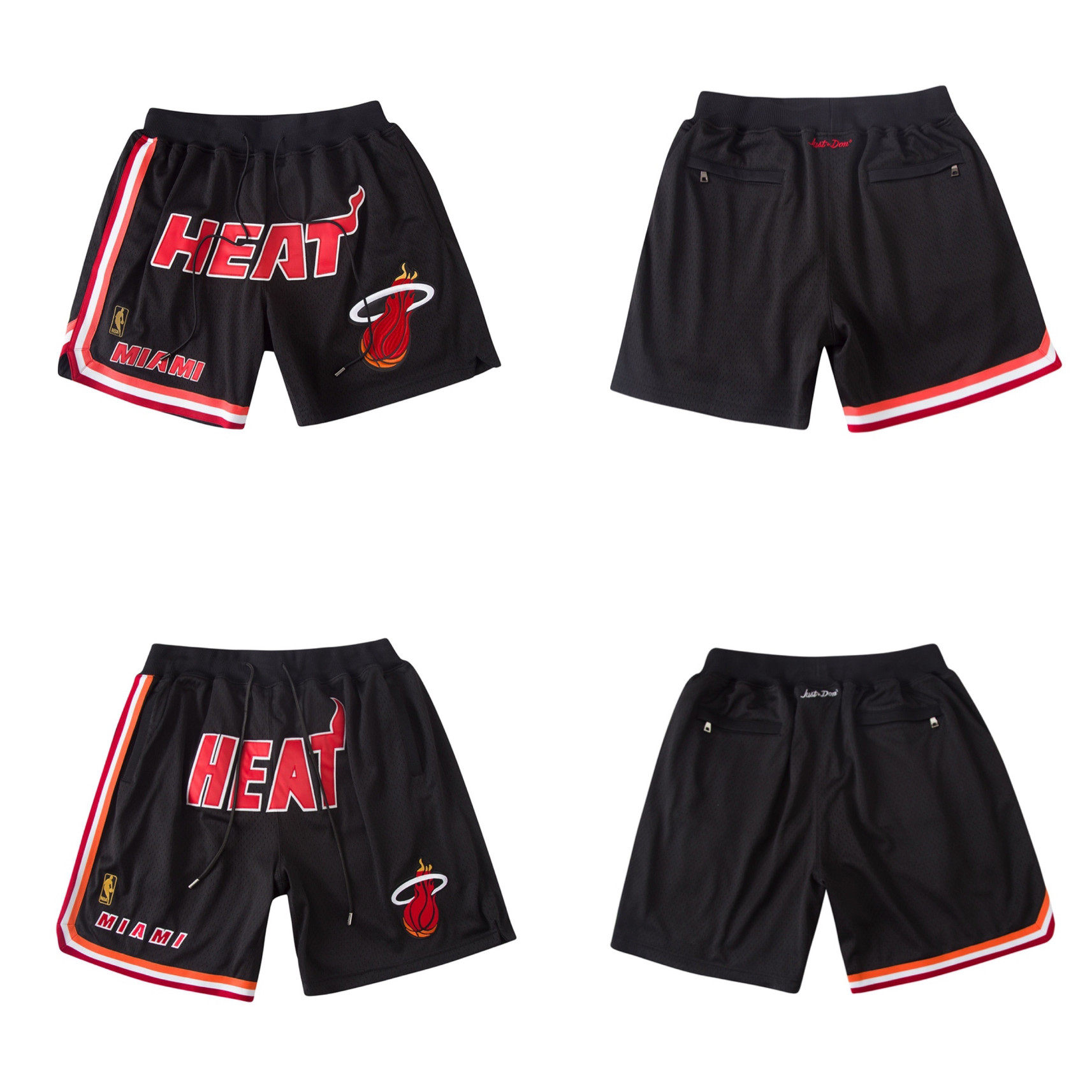 咆哮的小眼睛just don heat迈阿密黑热火刺绣休闲运动短裤kanye