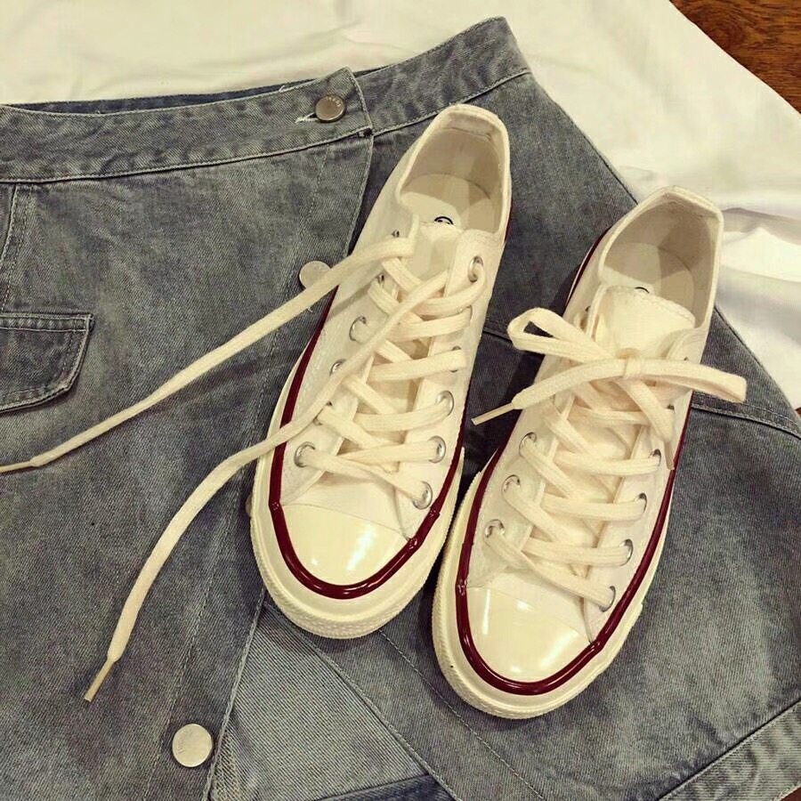 热销白色小布鞋_经典款evenstar自留白色低帮帆布鞋百搭板鞋布鞋复古