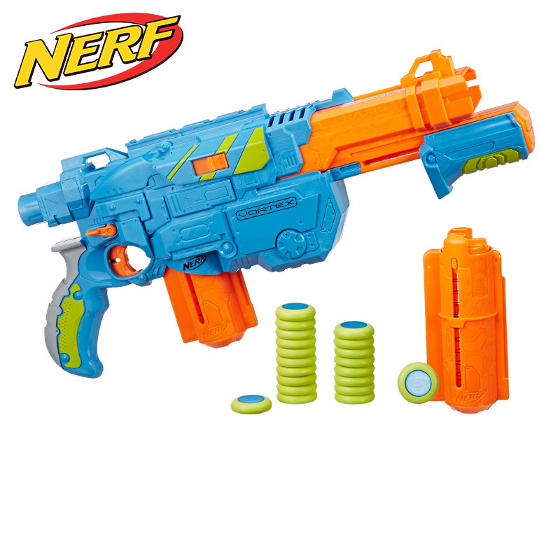 孩之宝nerf热火旋风系列闪电发射器圆盘飞碟男孩软弹枪玩具e2333