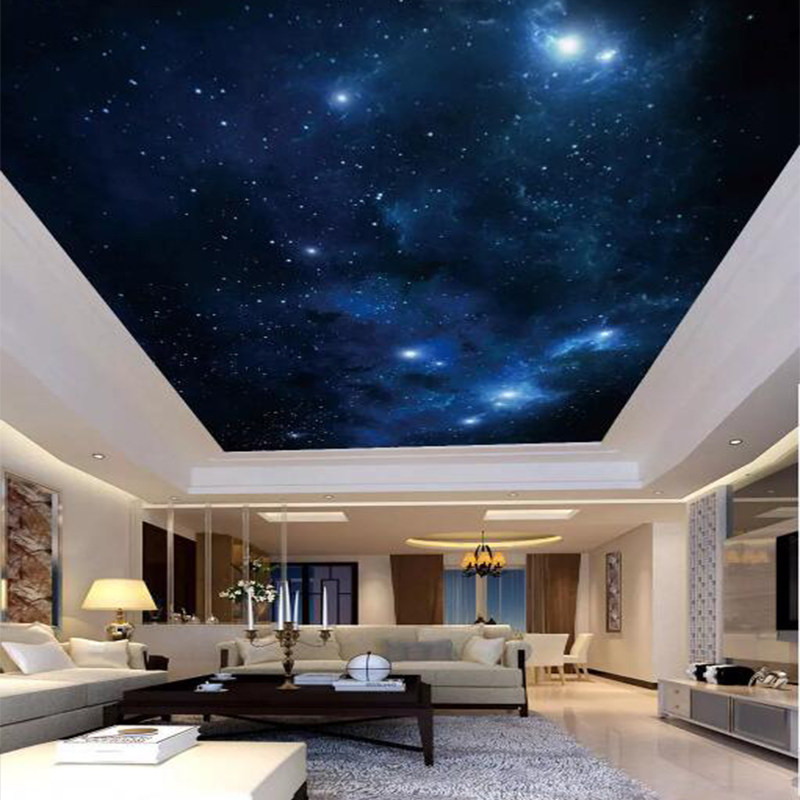 星空壁纸 银河3d立体ktv墙纸装饰吊顶天花板背景墙布酒店