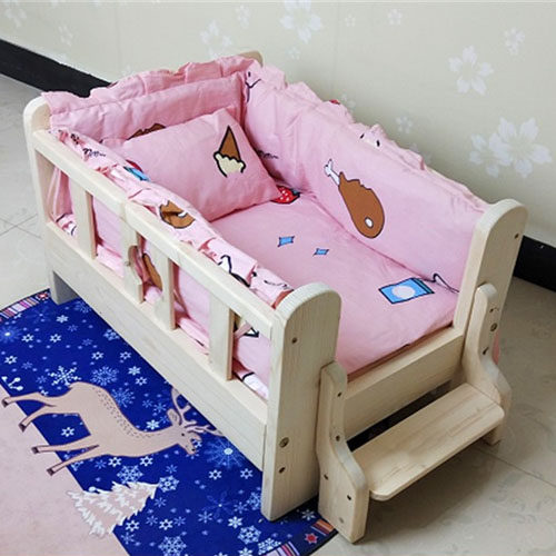 狗狗小床宠物床猫咪小床泰迪比熊小型犬实木离地四季狗窝大型犬