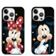 正版disney迪士尼思考米妮米奇适用于iphone15pro max手机壳双层防摔苹果14pro卡通保护套情侣款13pro壳黛丝