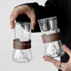 国潮防烫竹木观山杯透明家用耐高温玻璃杯创意喝水杯子咖啡杯茶杯