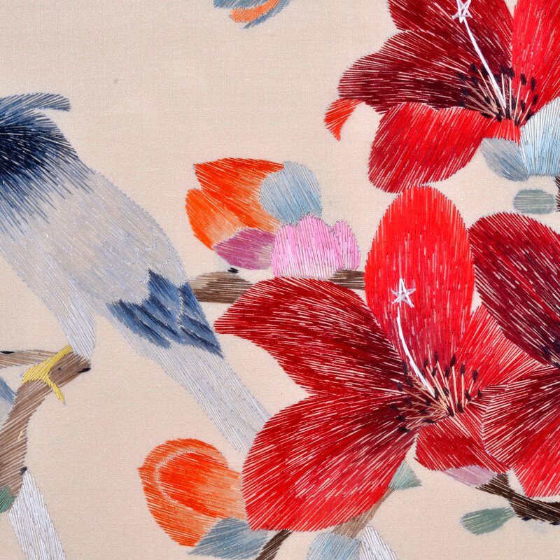 工美大师肖兰 汉绣单面绣 比翼齐飞