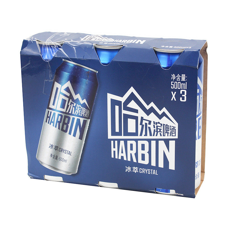 哈尔滨冰萃啤酒 500ml*3听/组