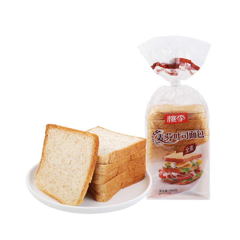 桃李麦芬吐司面包(全麦味)400g/袋