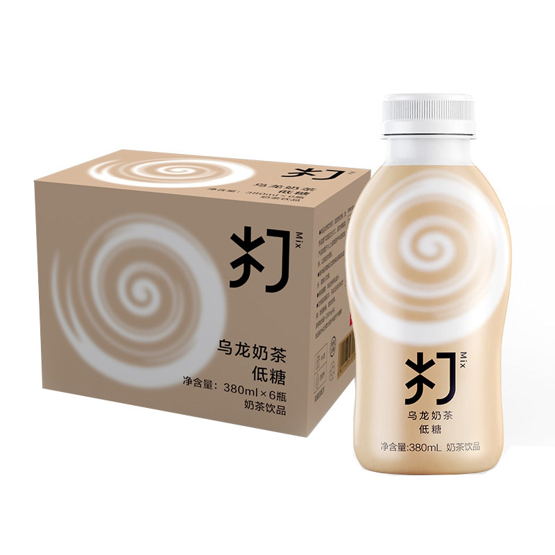 农夫山泉打奶茶乌龙奶茶低糖380ml6瓶组