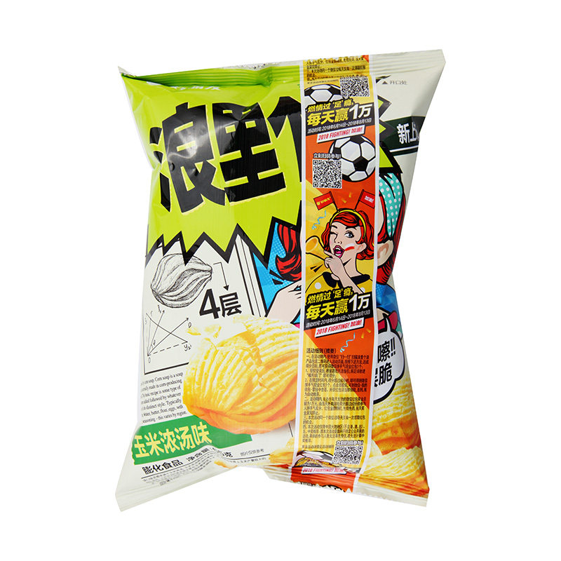 好丽友浪里个浪(玉米浓汤味)薯片 65克/袋