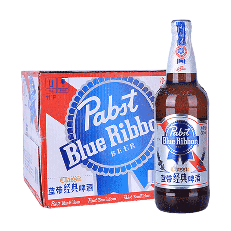 蓝带啤酒500ml16罐图片