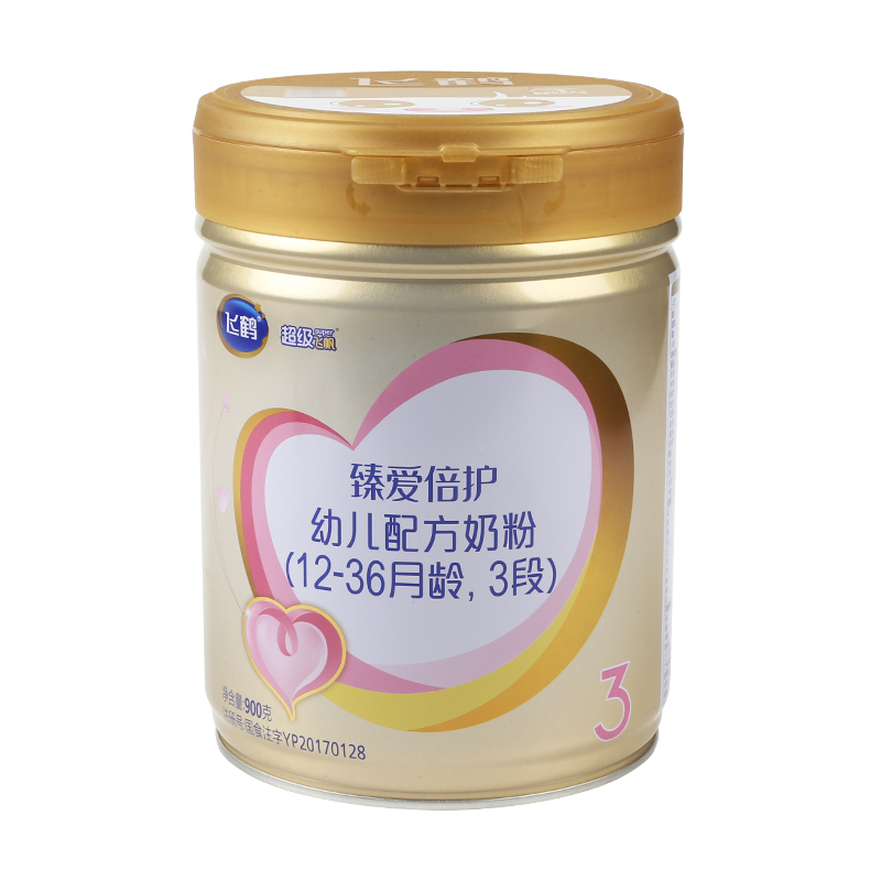飞鹤臻爱倍护幼儿配方奶粉900克罐适用1236个月
