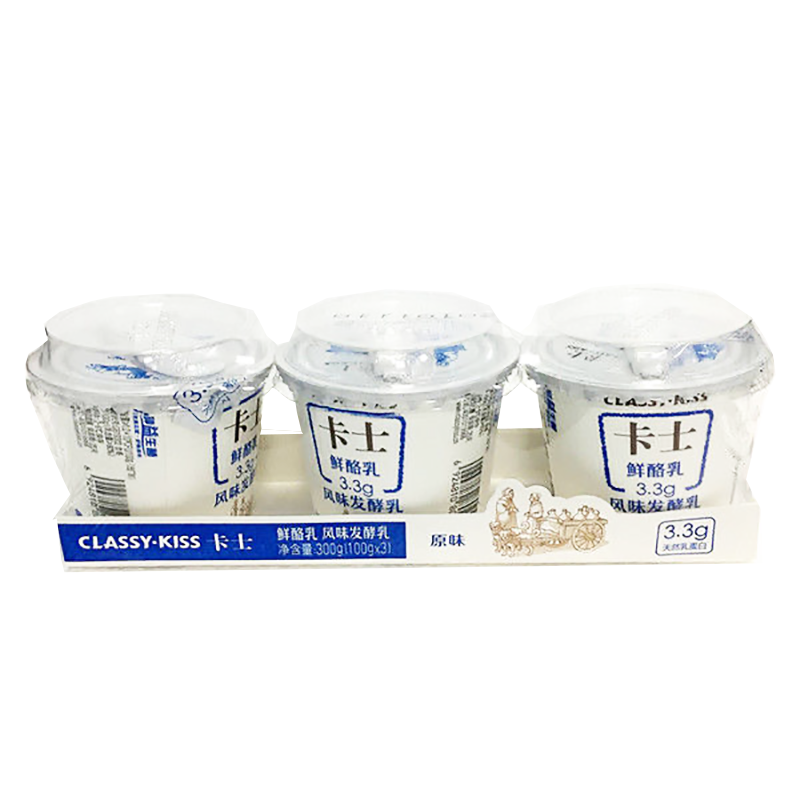 (今日10折)卡士鲜酪乳三联杯原味100g*3杯/组—酸奶