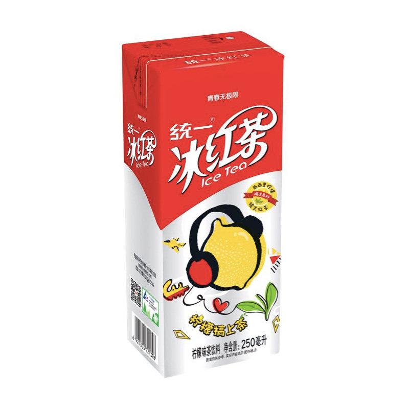 统一 冰红茶250ml/盒 双重柠檬才够味 青春无极限
