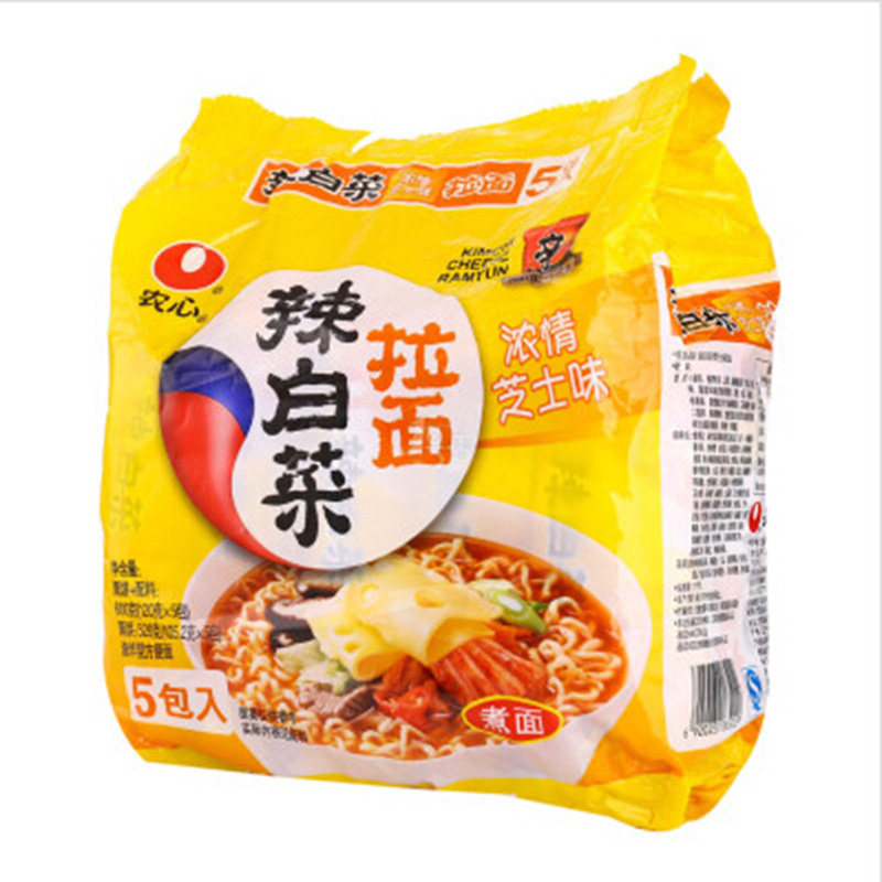 农心辣白菜浓情芝士拉面120克*5包/组