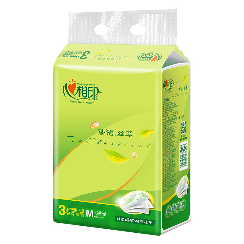 心相印茶语丝享系列纸面巾150抽*3包