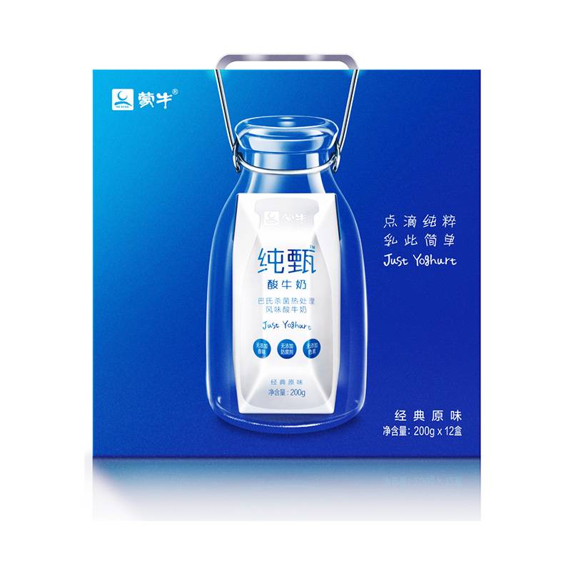 蒙牛纯甄酸奶 200g*12盒/箱