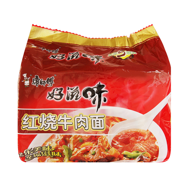 康师傅好滋味红烧牛肉面五入